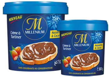 Millenium pâte à tartiner chocolat goût noisette